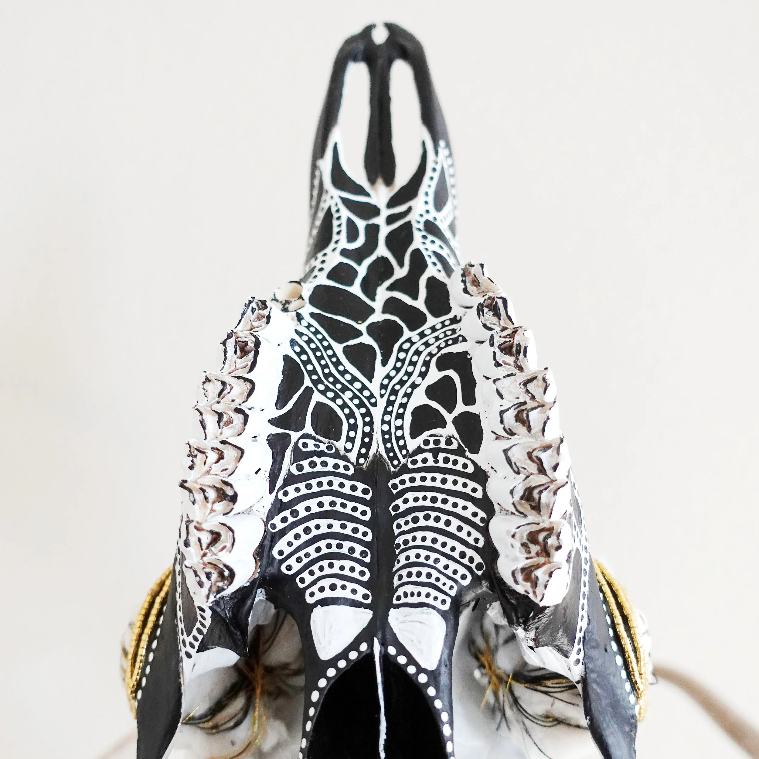 Bring Magic Home: El Olvidado Intricately Adorned Deer Skull by